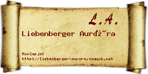 Liebenberger Auróra névjegykártya